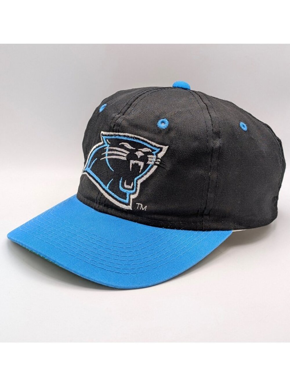 Carolina Panthers Hat Snapback Black Teal Sports Specialties Script NFL Football